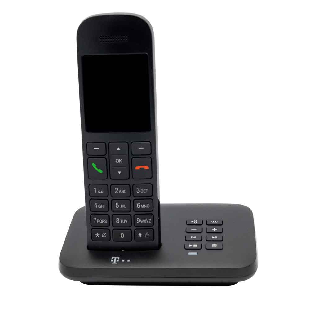 Telekom Sinus A12 Schnurlostelefon mit Anrufbeantworter - schwarz Telekom Sinus A12 Schnurlostelefon mit Anrufbeantworter - schwarz